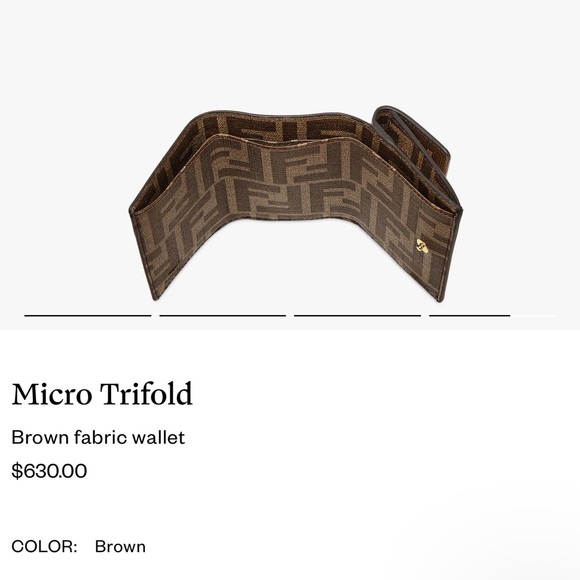 Fendi Micro Hairdo Girls Trifold Wallet - Picture 14 of 14